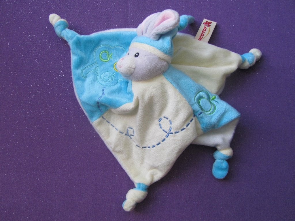 NICOTOY SIMBA-DICKIE Knuffeldoekje KONIJN **Nieuw**, Blauw, Ophalen of Verzenden, Met label, Nicotoy