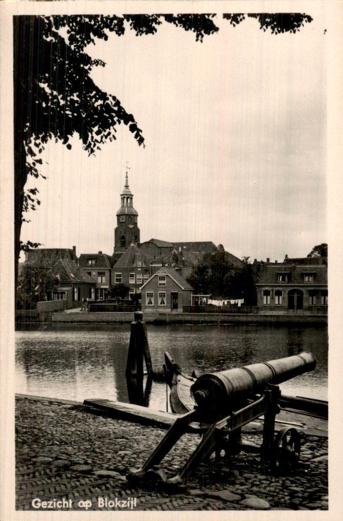 Blokzijl - Gezicht - Ansichtkaart, Ophalen of Verzenden, 1940 tot 1960, Ongelopen, Overijssel
