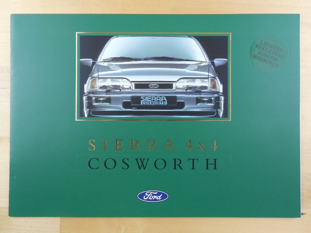 Ford Sierra 4x4 Cosworth Brochure 1990, Ford, Ophalen of Verzenden, Zo goed als nieuw, Ford