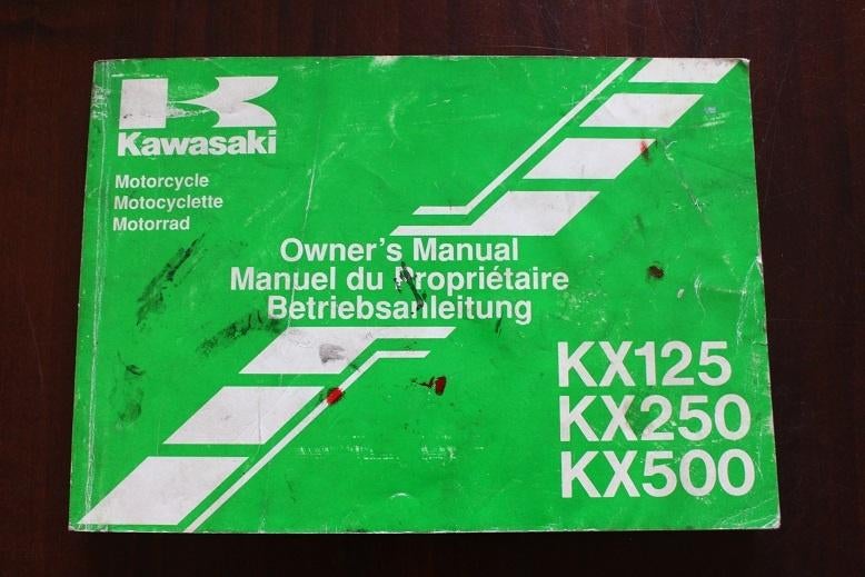 Kawasaki KX125 KX250 KX500 1993 motorcycle owner's manual K1, Motoren, Handleidingen en Instructieboekjes, Kawasaki, Ophalen of Verzenden