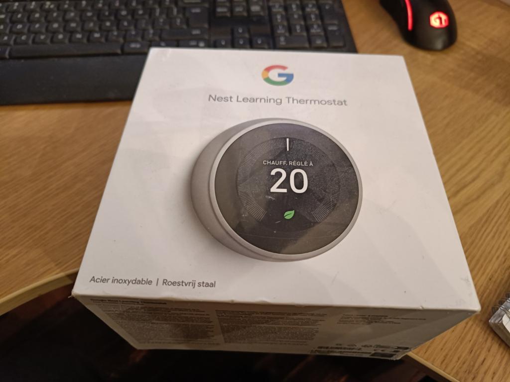 Google Nest Thermostat v3 Zilver/Roestvrij Staal Nieuw, Ophalen of Verzenden, Slimme thermostaat, Nieuw