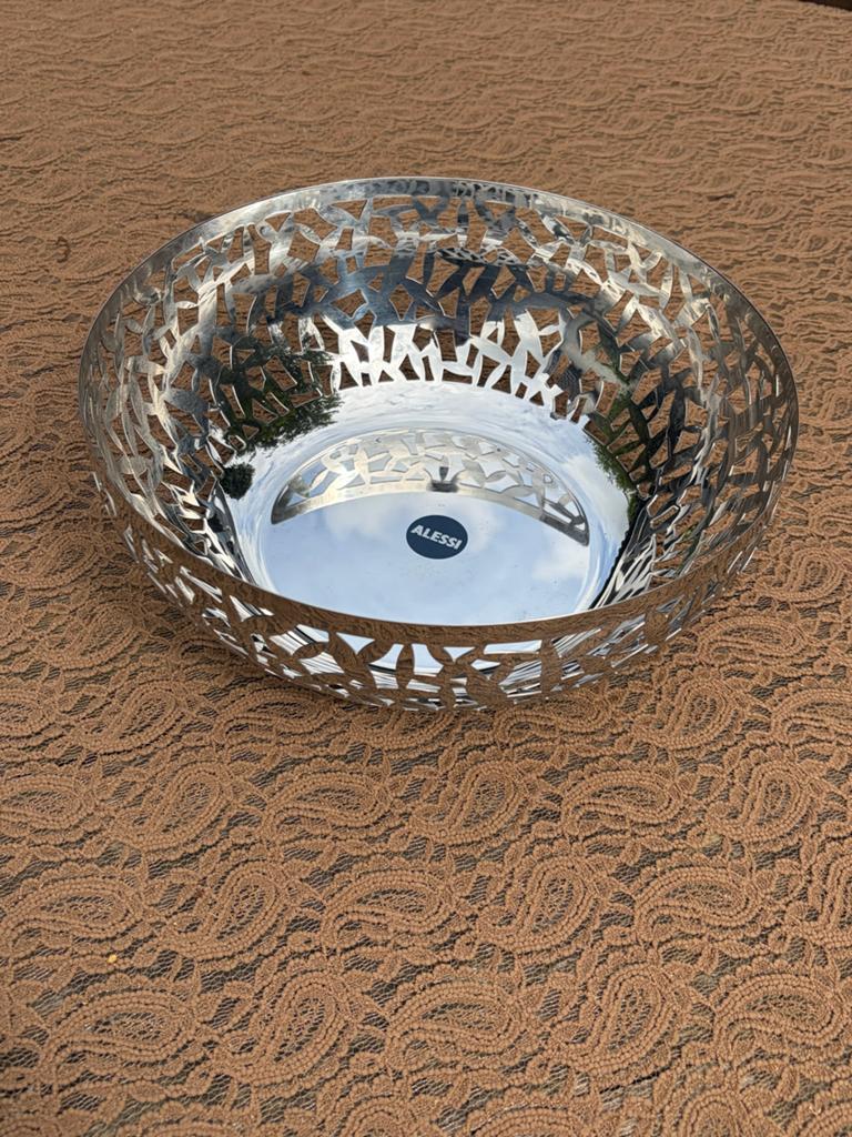Alessi La Stanza Dello Scirocco Fruitschaal RVS, Overige materialen, Ophalen of Verzenden, Overige stijlen, Schaal of Schalen