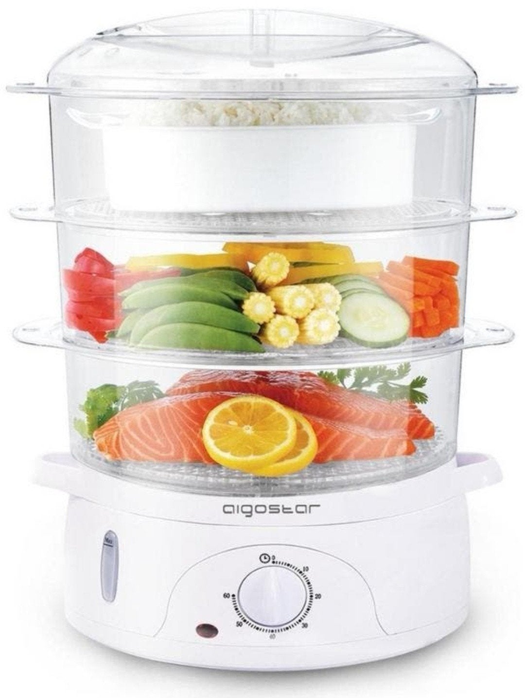 Aigostar Food Steamer - 3 Lagen Stoomkoker, Ophalen of Verzenden