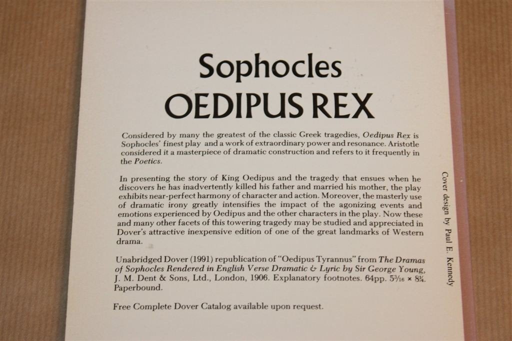 Oedipus Rex — Klassieke Griekse Tragedie [EN], Ophalen of Verzenden, Gelezen, Toneel
