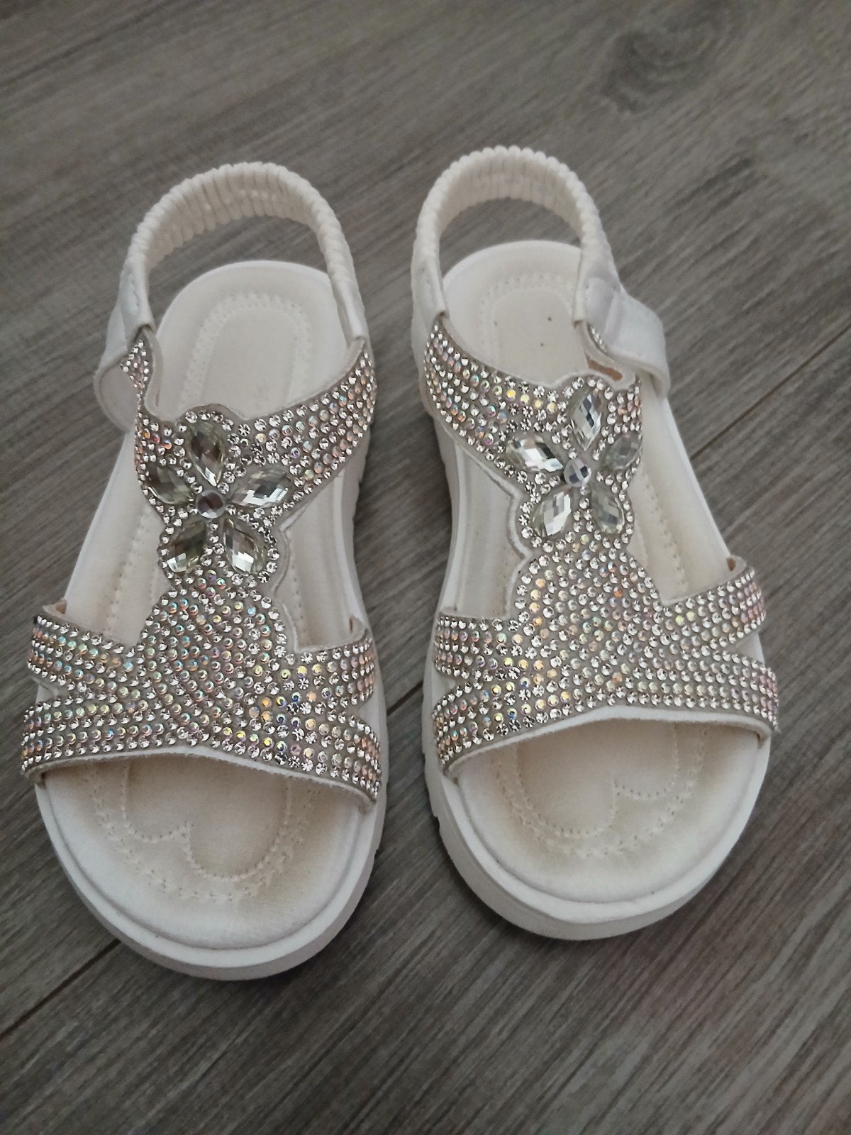 Glitter sandalen voor meisjes - Maat 26, Ophalen, Gebruikt, Meisje, Schoenen