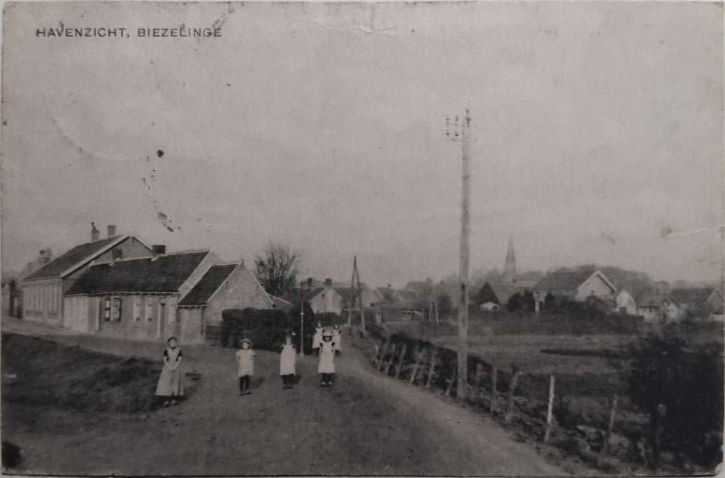 Biezelinge – Havenzicht (Zeeland) – Uitg. Fraanje (1918), Ophalen of Verzenden, Voor 1920, Gelopen, Zeeland