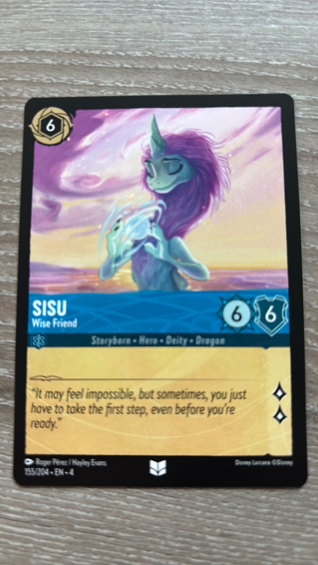 Disney Lorcana Sisu wise friend 155-204 4URS nonfoil, Ophalen of Verzenden, Zo goed als nieuw