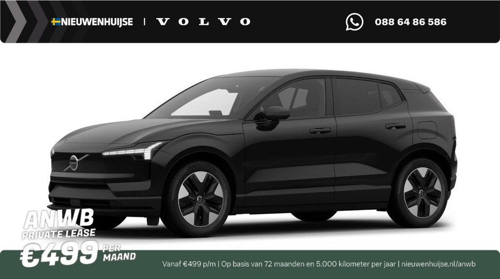 Volvo EX30 P3 Plus Europa 51 kWh | Snel Leverbaar | Elektris, Auto's, Volvo, Automaat, Achterwielaandrijving, Leder en Stof, Zwart