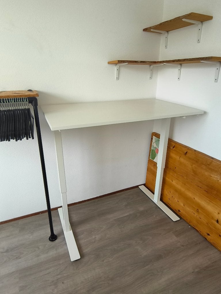 IKEA zit-sta Bureau wit, Ophalen, Zit-sta bureau, Gebruikt, In hoogte verstelbaar
