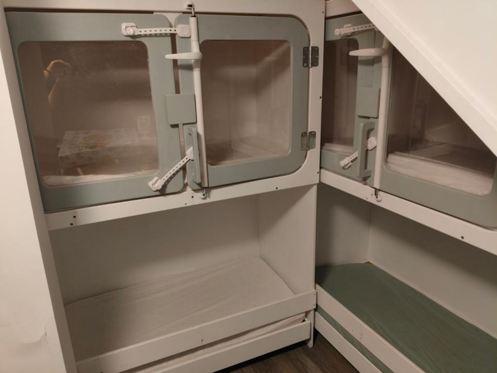 2x duo bed, Ophalen of Verzenden, Ledikant