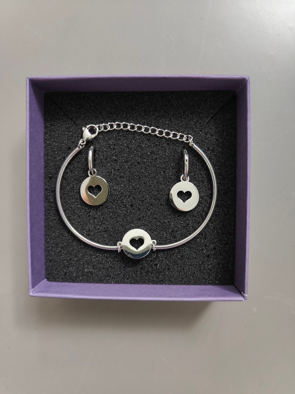 Lucardi dames armband en oorbellen set met hartjes motief., Ophalen of Verzenden, Nieuw