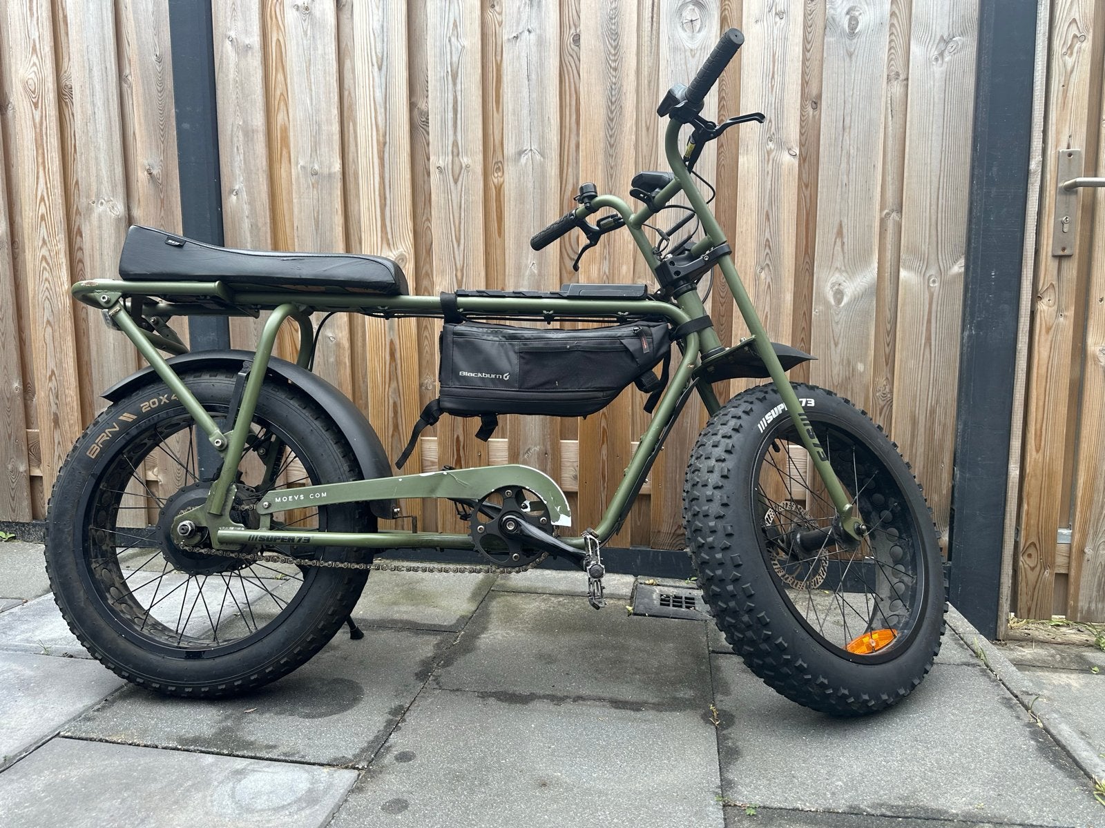 Super73 SG1/ E-Bike /legergroen met accessoires, Fietsen en Brommers, Gebruikt, 51 tot 55 cm, 50 km per accu of meer, Ophalen