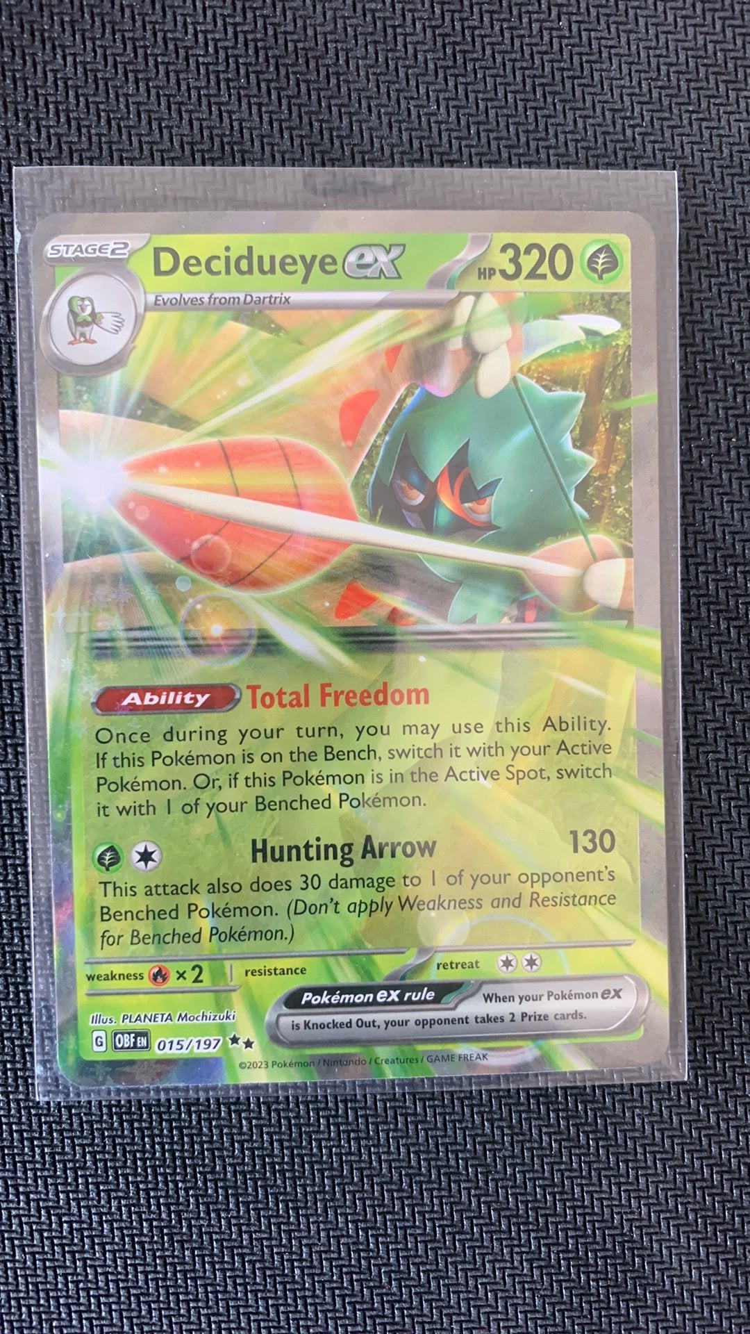 Obsidian flames Decidueye ex 15/197, Ophalen of Verzenden, Zo goed als nieuw