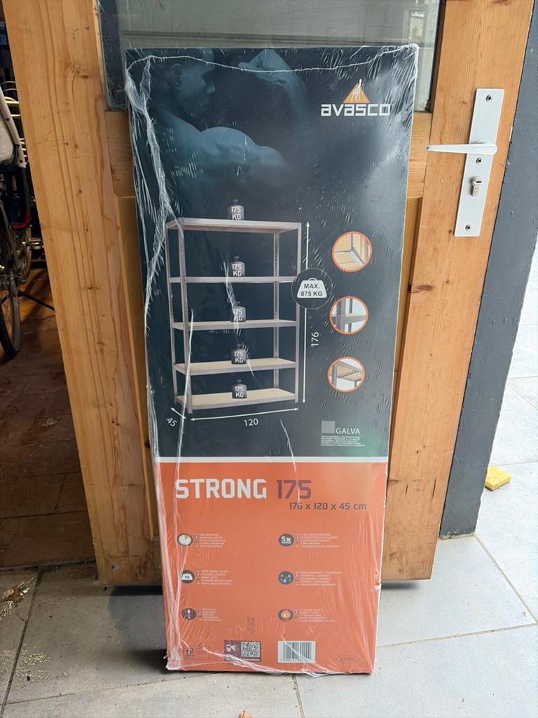 Nieuwe Avasco Strong 175 metalen opbergrek 176x120x45cm, Ophalen of Verzenden, Nieuw
