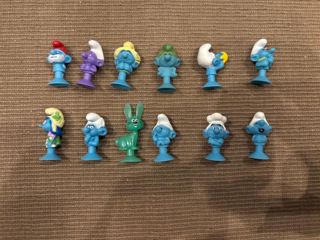 Peyo schleich plus smurfen set 12 stuks met zuignap., Verzamelen, Smurfen, Ophalen of Verzenden, Zo goed als nieuw, Verschillende Smurfen
