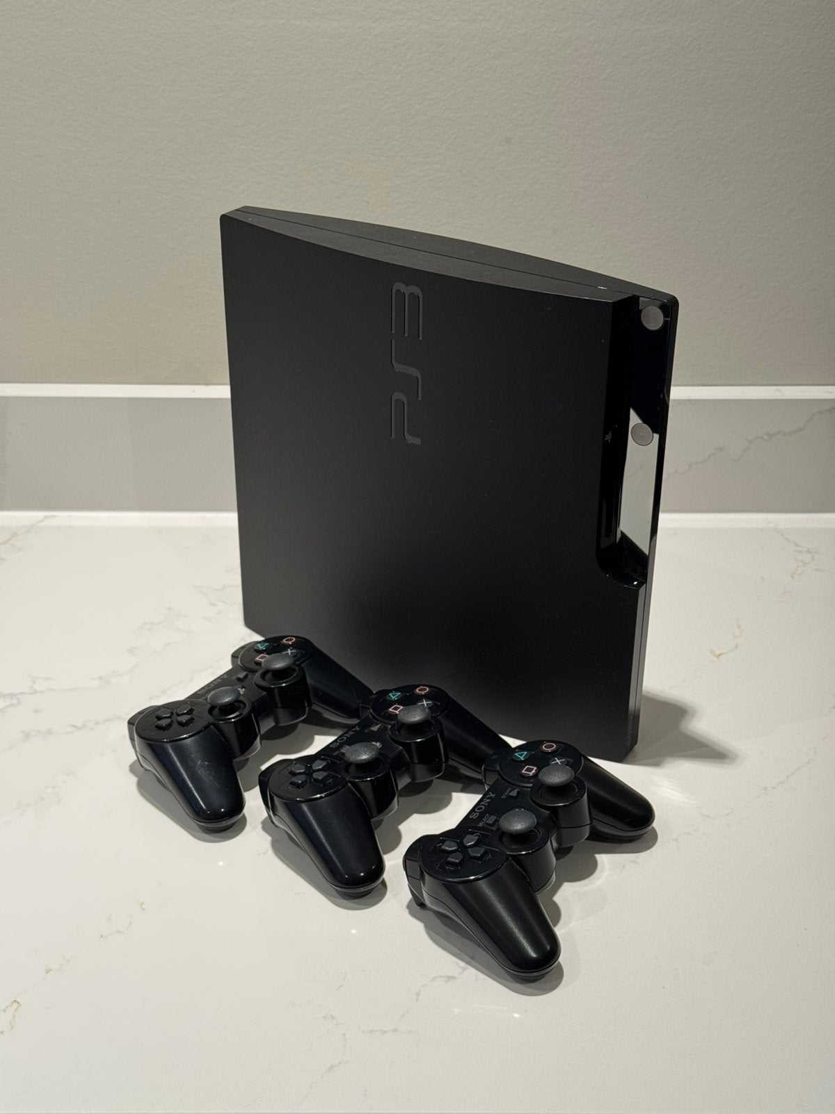 Sony Playstation 3 Slim -120 GB - 3 controllers, Gebruikt, Ophalen of Verzenden, 120 GB, Met 3 controllers of meer
