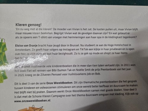 boek kleren genoeg eloise van oranje, Ophalen of Verzenden