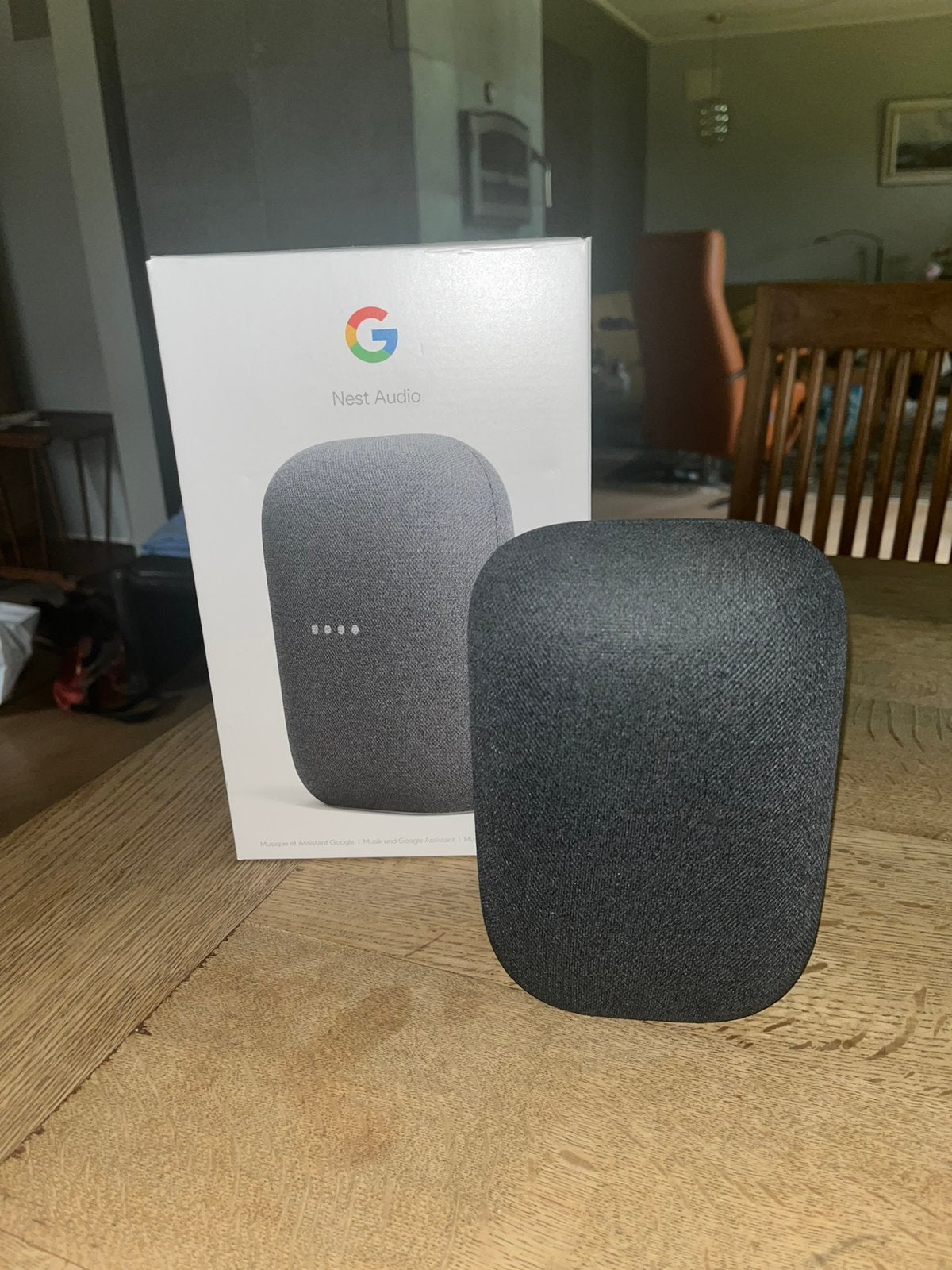 Google Nest Audio - slimme speaker - antraciet, Overige merken, Overige typen, Ophalen of Verzenden, Zo goed als nieuw