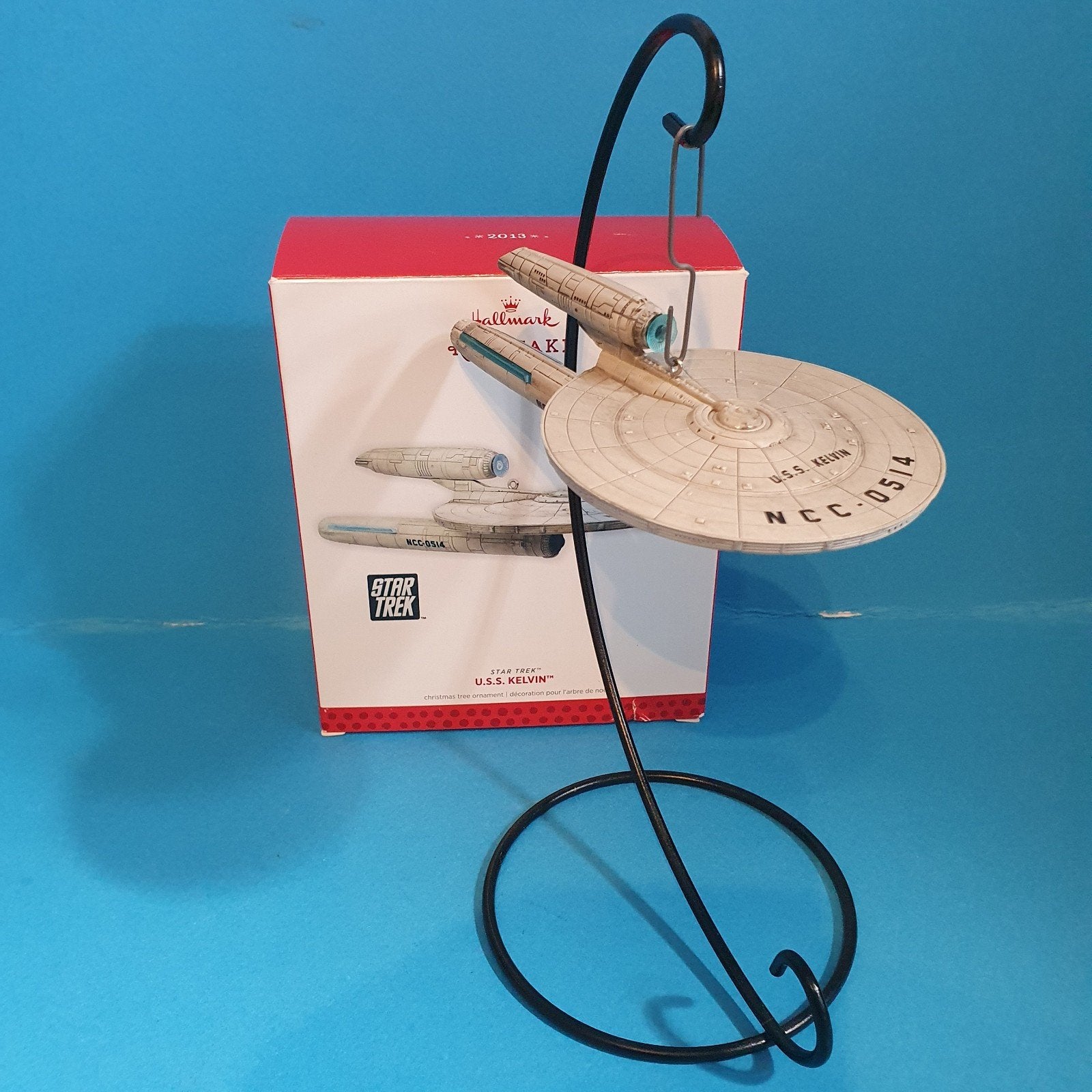 Hallmark Keepsake Star Trek 2013 U.S.S. Kelvin Ornament, Ophalen of Verzenden, Zo goed als nieuw, Beeldje, Replica of Model