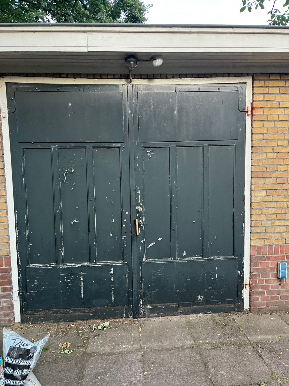 Oude houten garagedeuren, Doe-het-zelf en Verbouw, Deuren en Horren, Ophalen, Gebruikt, Garagedeur, Hout