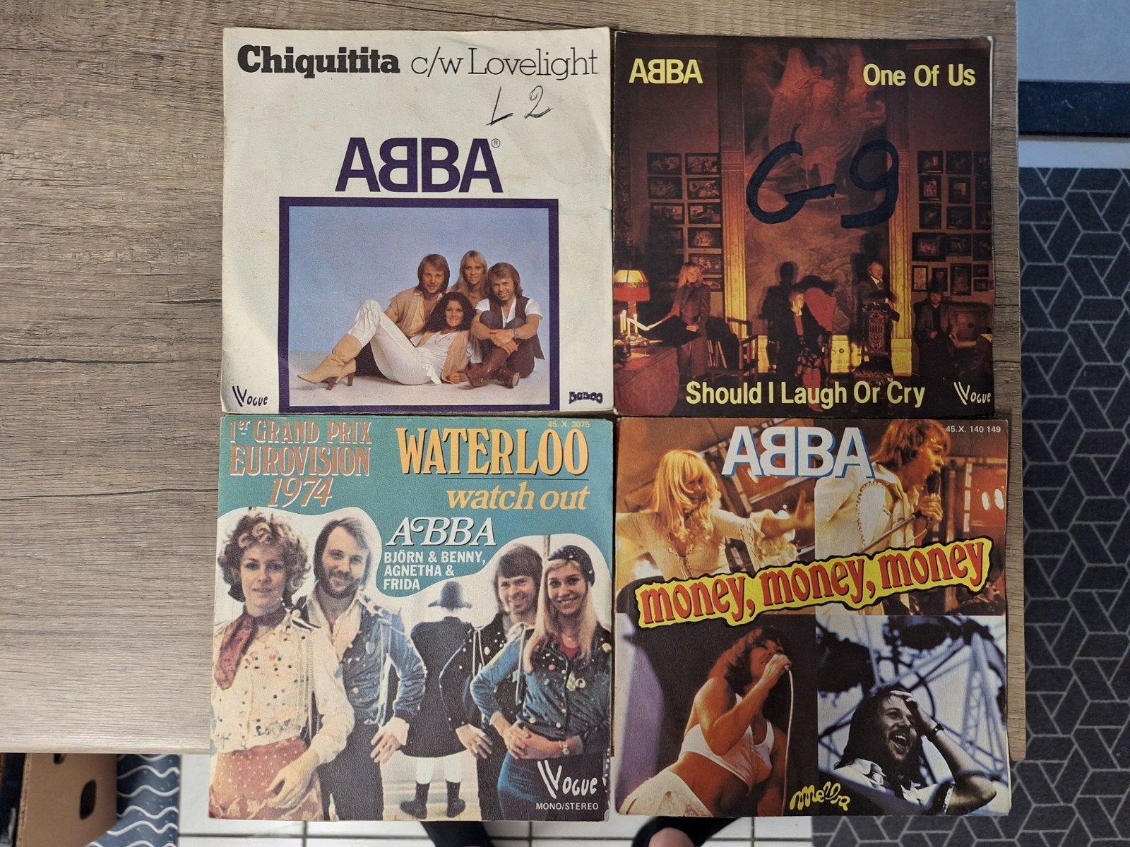 ABBA Vinyl Singles Collectie - Waterloo, Chiquitita, Money, Cd's en Dvd's, Gebruikt, 7 inch, Ophalen of Verzenden, Pop