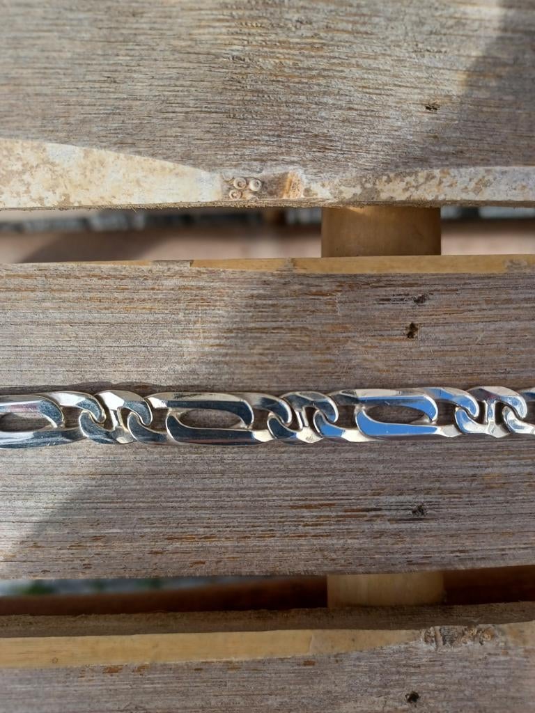 Armband Zilver Massief, Sieraden, Tassen en Uiterlijk, Armbanden, Ophalen of Verzenden, Zo goed als nieuw, Zilver, Zilver