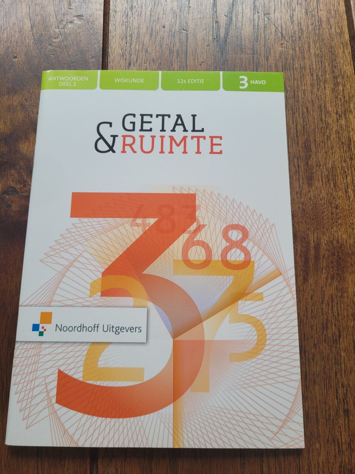Getal & Ruimte 3 HAVO Wiskunde antwoordenboek deel 1 - 12ed., Ophalen, Diverse auteurs, Zo goed als nieuw, Beta
