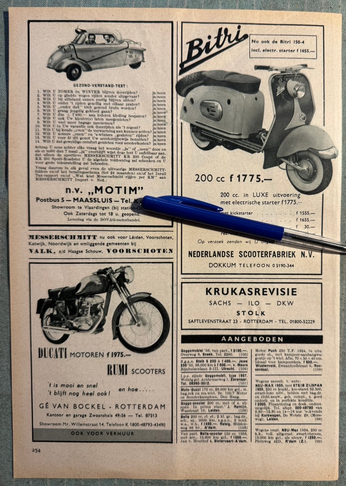 Advertentie Bitri scooter Dokkum, Verzenden, Zo goed als nieuw, Motoren