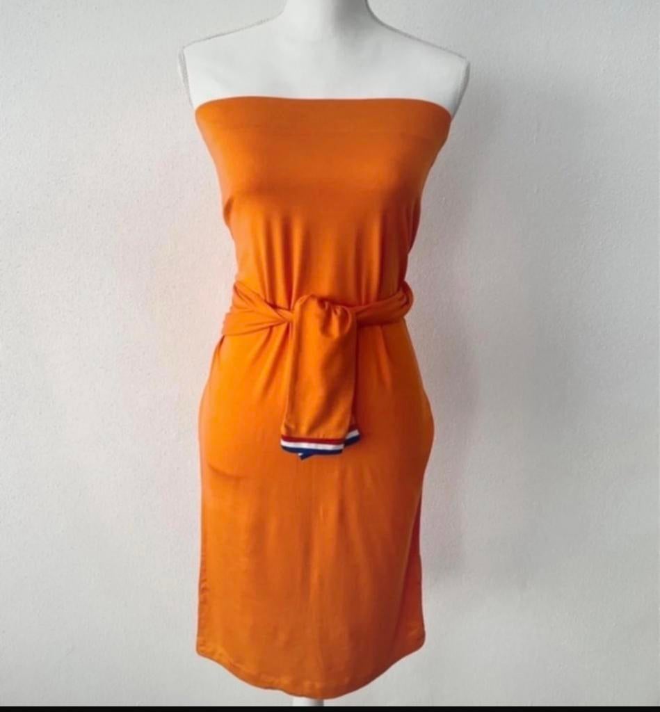 Supertrash One Size Oranje Jurk - Multifunctioneel, Maat 38/40 (M), Verzenden, Oranje, Knielengte