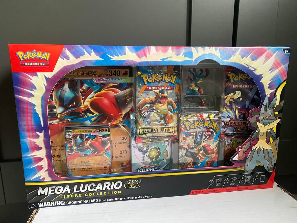 Pokemon TCG Mega Lucario EX Figure Collection, Ophalen of Verzenden, Zo goed als nieuw