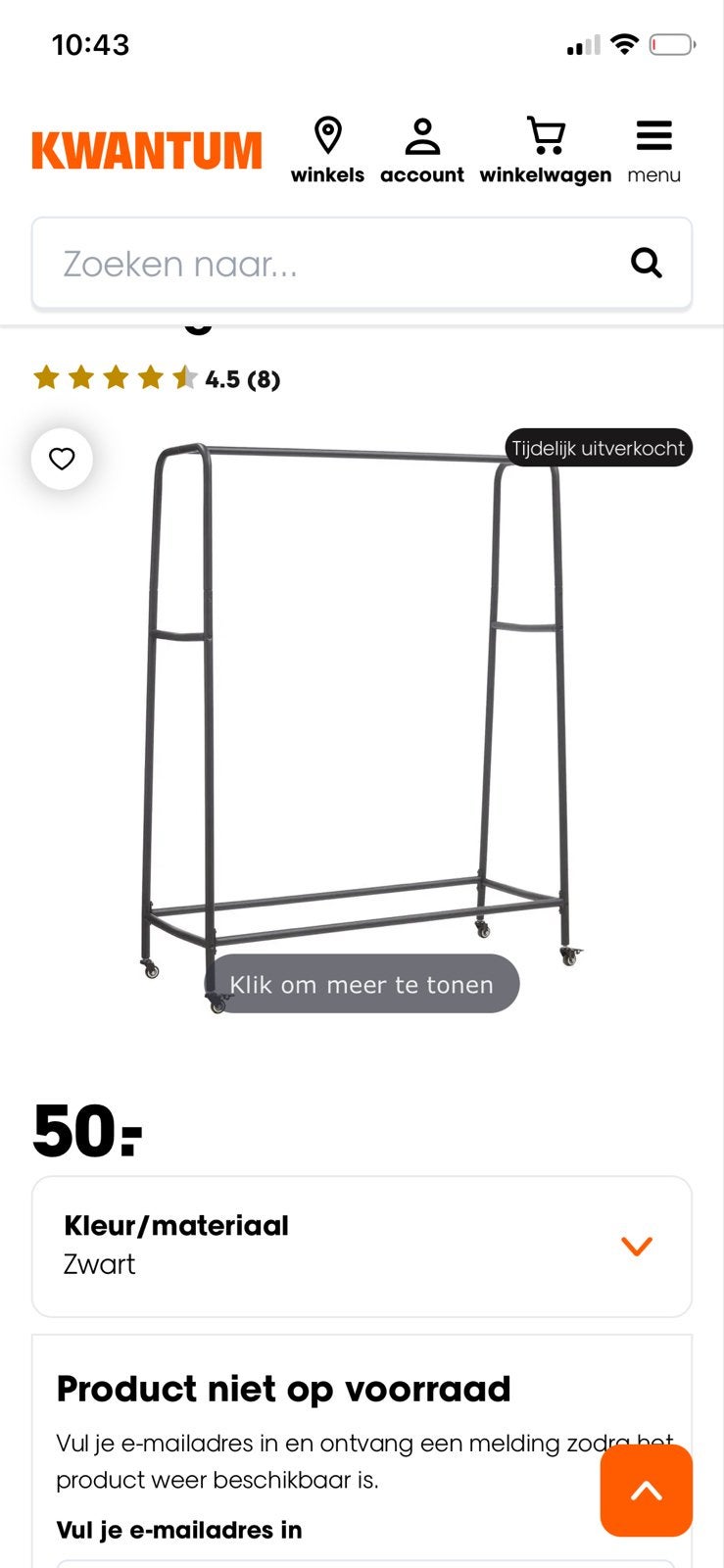 Mooie stevige kledingrekken, nieuw in doos, Ophalen of Verzenden, Met wielen, Nieuw
