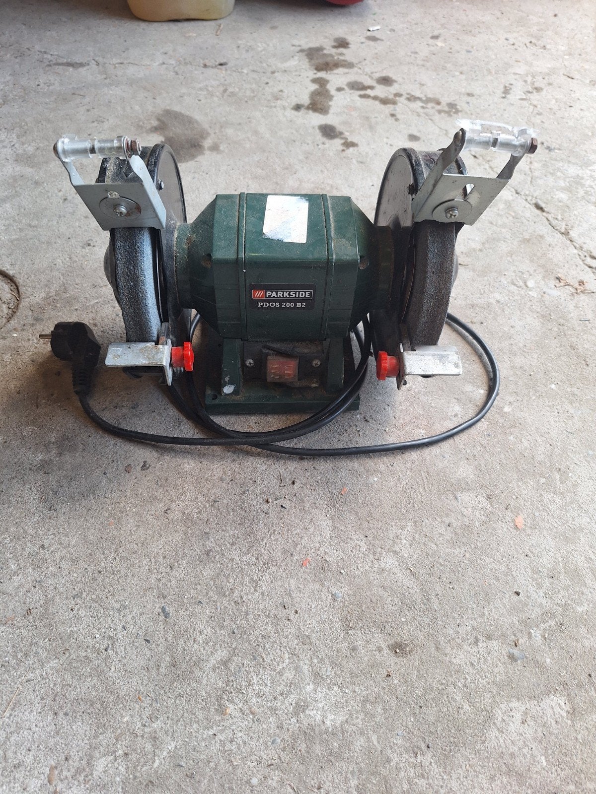 dubbel slijpmachine parkside pdos 200 b2, Ophalen, Gebruikt, Minder dan 700 watt, Werkbankslijpmachine