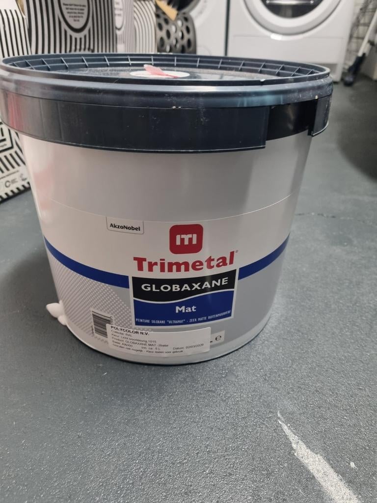 Trimetal Globaxane matte verf RAL 1015, 5L, Doe-het-zelf en Verbouw, Verf, Beits en Lak, Overige kleuren, 5 tot 10 liter, Ophalen of Verzenden