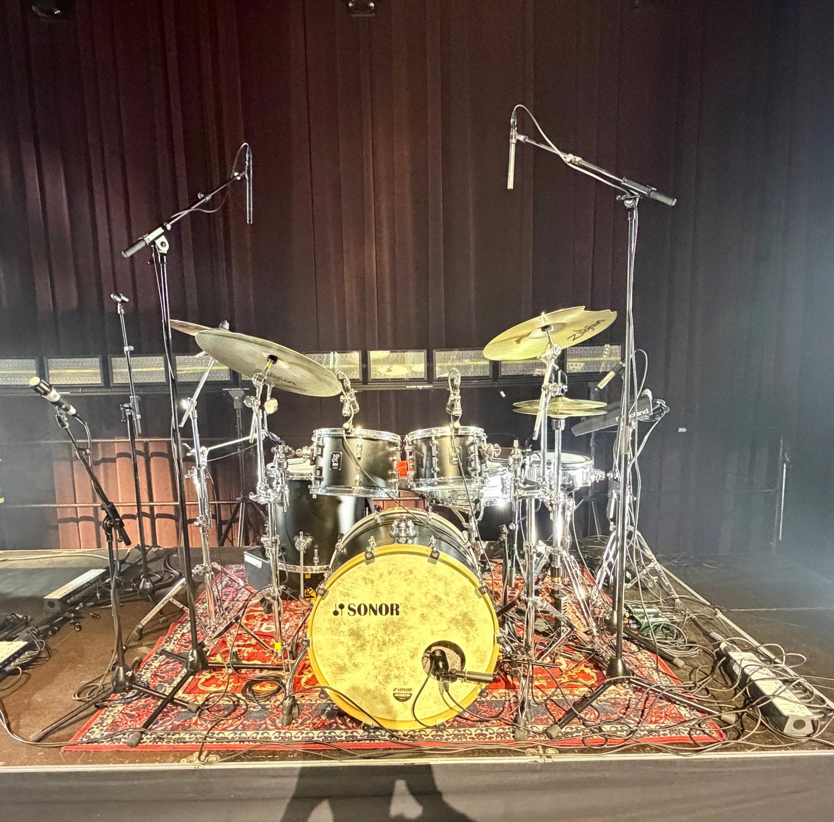 Sonor SQ1 (met ingebouwde dubbele tom houder!), Muziek en Instrumenten, Ophalen, Gebruikt, Sonor