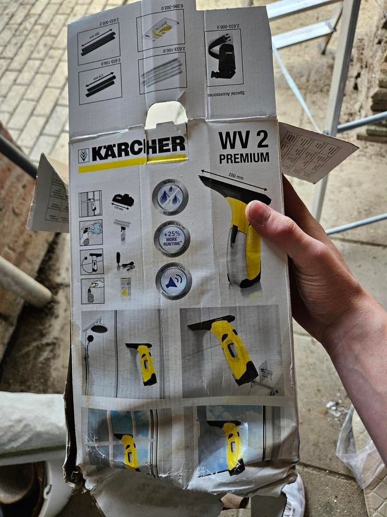 Kärcher WV 2 Premium elektrische raamwisser, Witgoed en Apparatuur, Overige Witgoed en Apparatuur, Ophalen of Verzenden