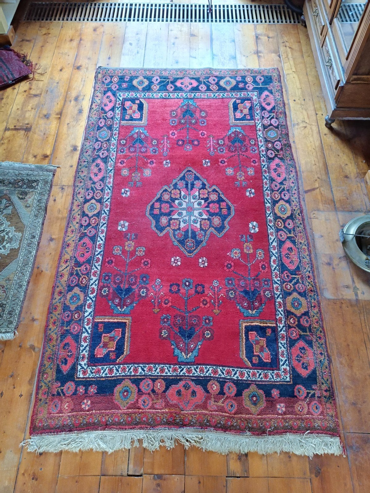 Prachtig handgeknoopt Perzisch tapijt - Rood/Blauw, Ophalen, 100 tot 150 cm, Zo goed als nieuw, 150 tot 200 cm