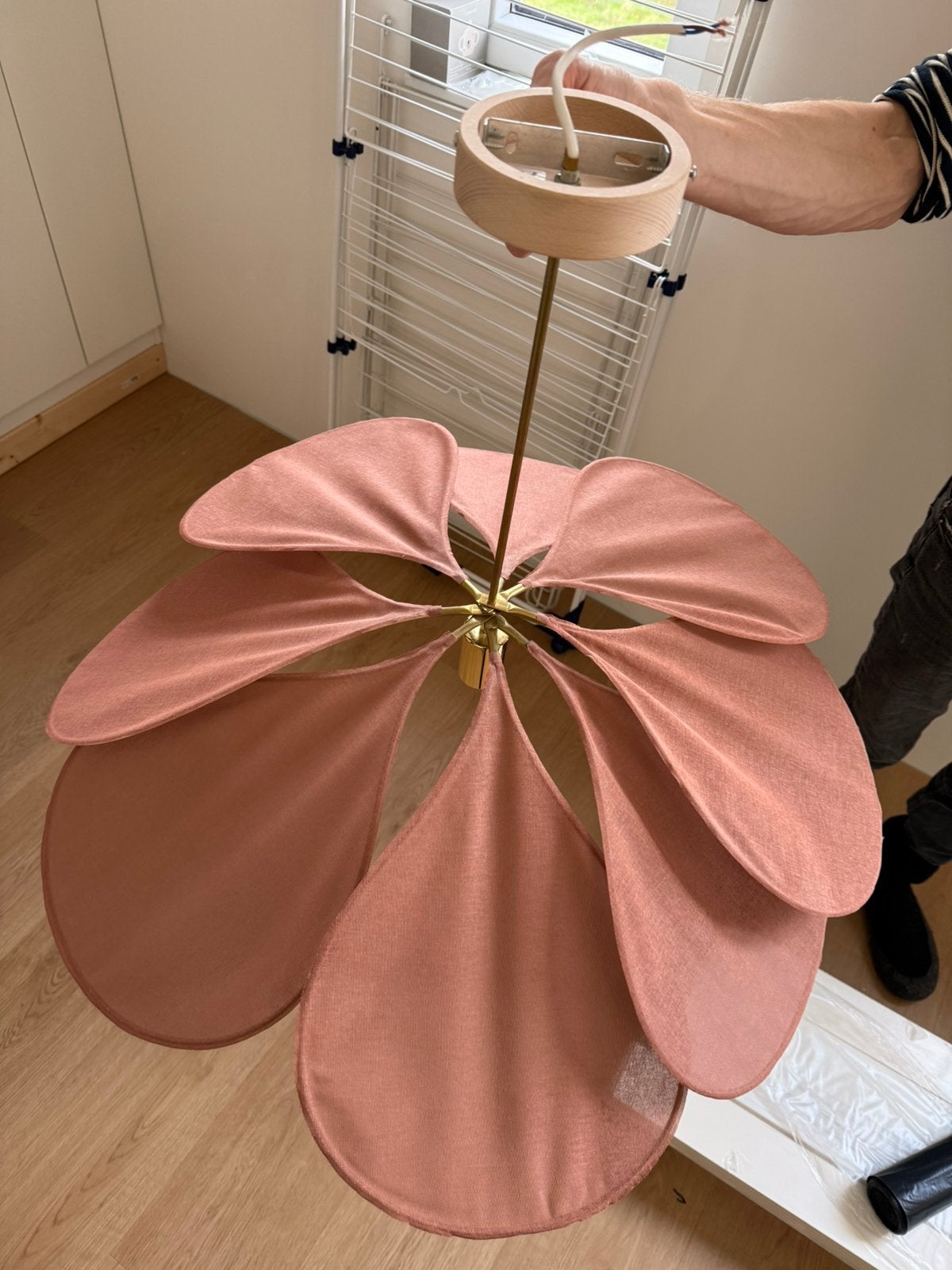 Georges Store Blade S kleur Intense Sienna, Huis en Inrichting, Lampen | Hanglampen, Ophalen, Zo goed als nieuw, Stof, 50 tot 75 cm