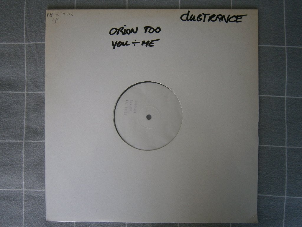 Orion Too – You + Me. 2002. White Label. Trance, Club Trance, Cd's en Dvd's, Ophalen, Techno of Trance, 2000 - 2009, Zo goed als nieuw