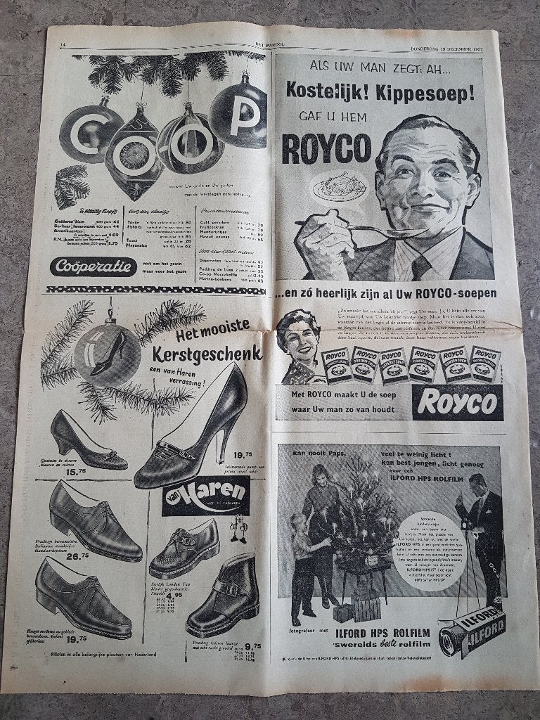 Advertentie Royco kippensoep (1957), Ophalen of Verzenden, 1940 tot 1960, Knipsel(s)