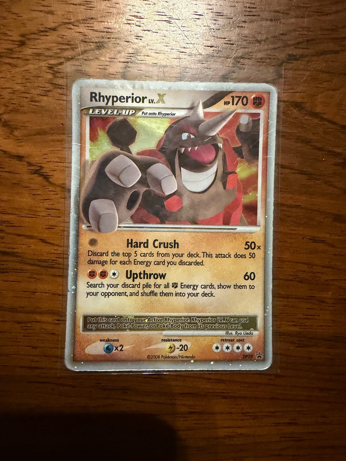 Pokémon Kaart Rhyperior LV.X HP170 (DP29), Ophalen of Verzenden, Gebruikt, Losse kaart