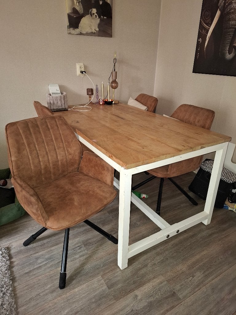 Eettafel, Ophalen, Overige materialen, Gebruikt, 200 cm of meer
