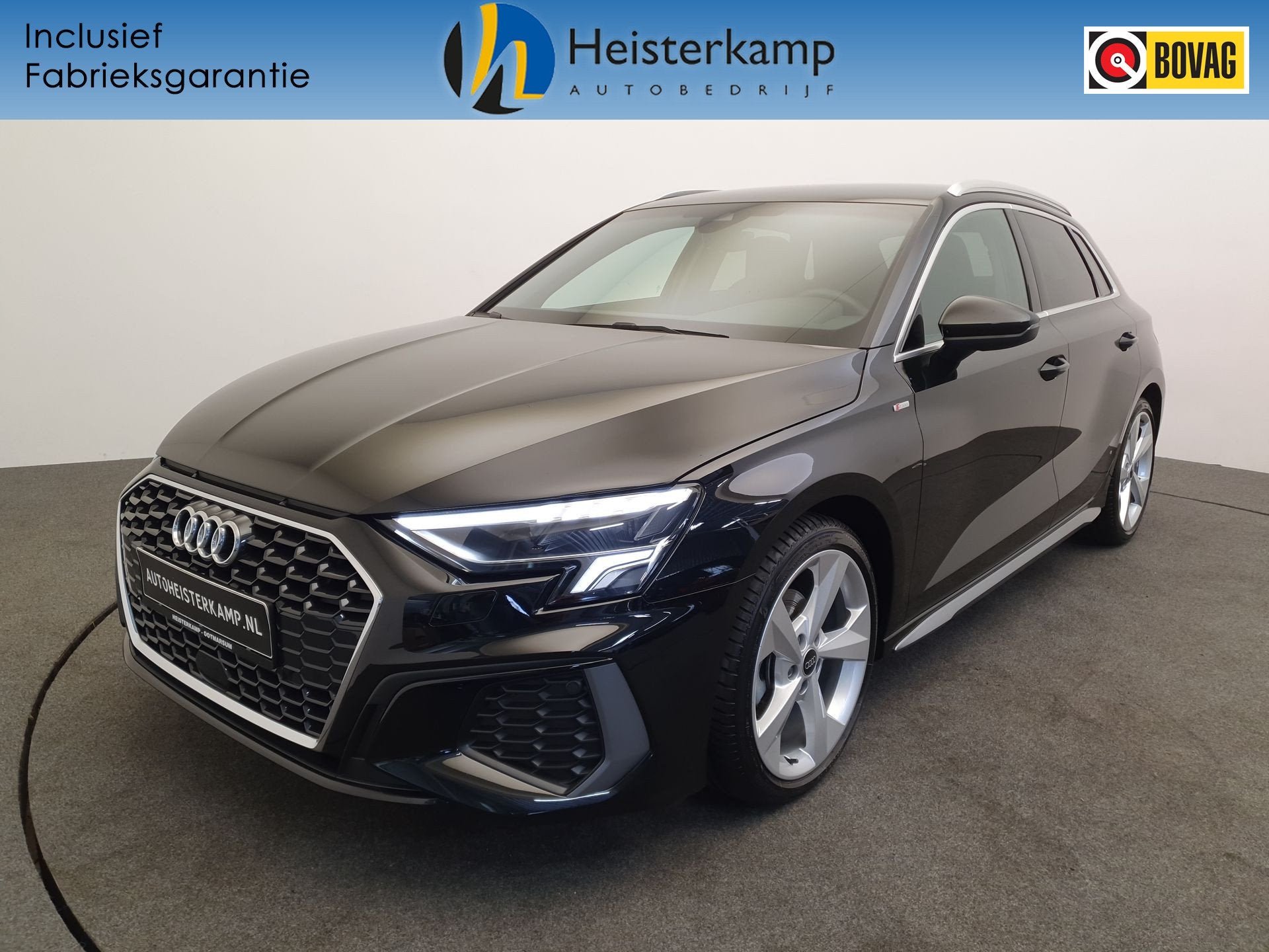 Audi A3 Sportback 35 TFSI 150pk S-Line S-Tronic Virtual cock, 12 maanden, Stof, 4 cilinders, Zwart