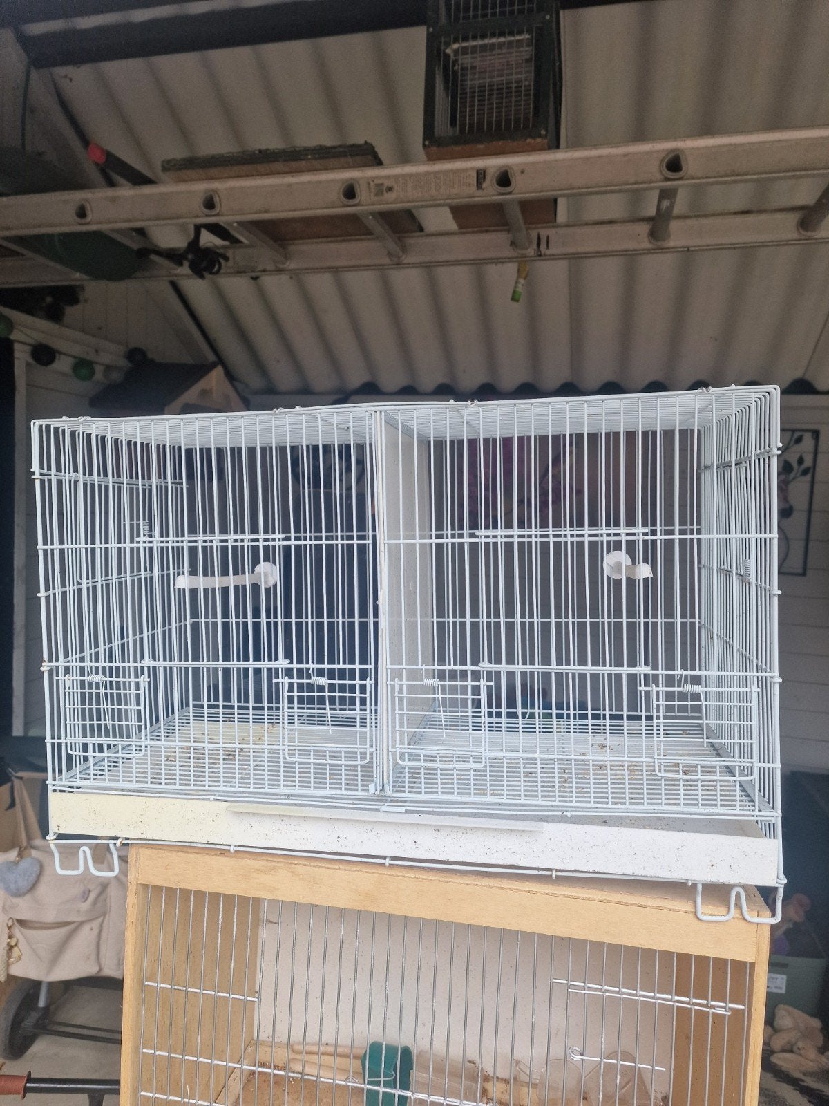 2 x draadkooien kooien, Dieren en Toebehoren, Vogels | Hokken en Kooien, Ophalen, Zo goed als nieuw, Metaal, Vogelkooi