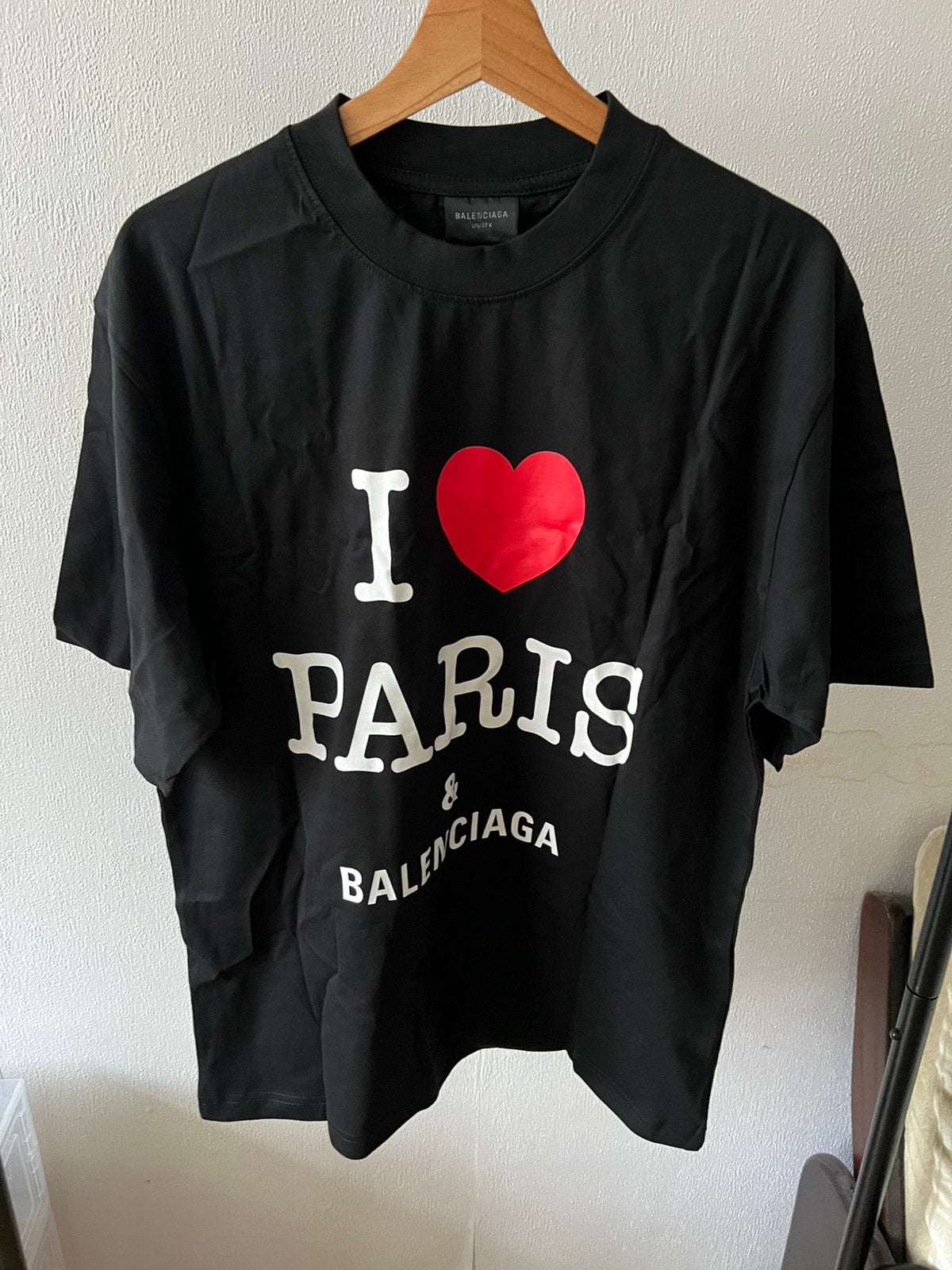 Balenciaga i love paris t shirt, Ophalen of Verzenden, Zo goed als nieuw, Zwart