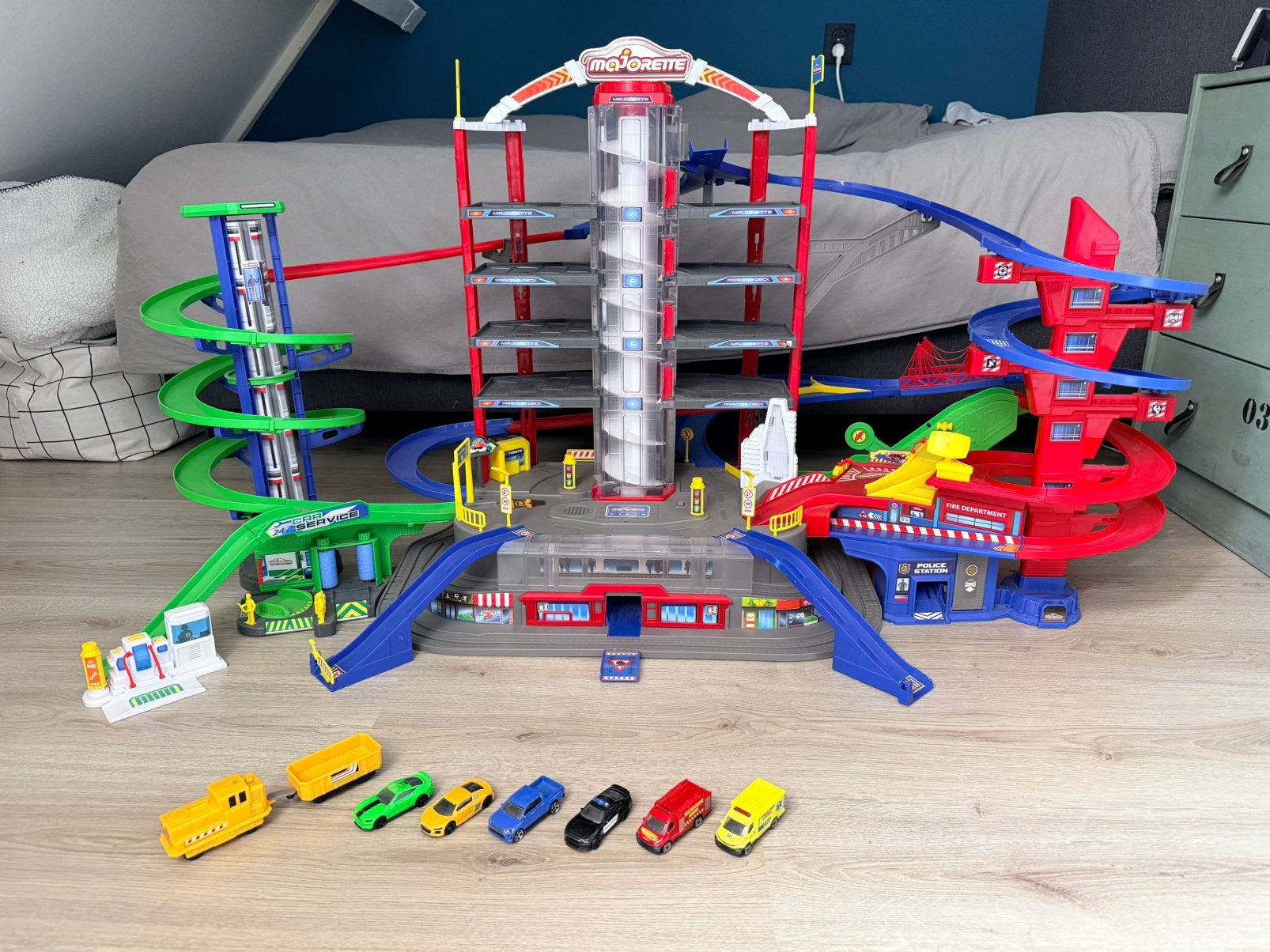 Auto garage majorette, Ophalen, Zo goed als nieuw, Handmatig, Overige merken