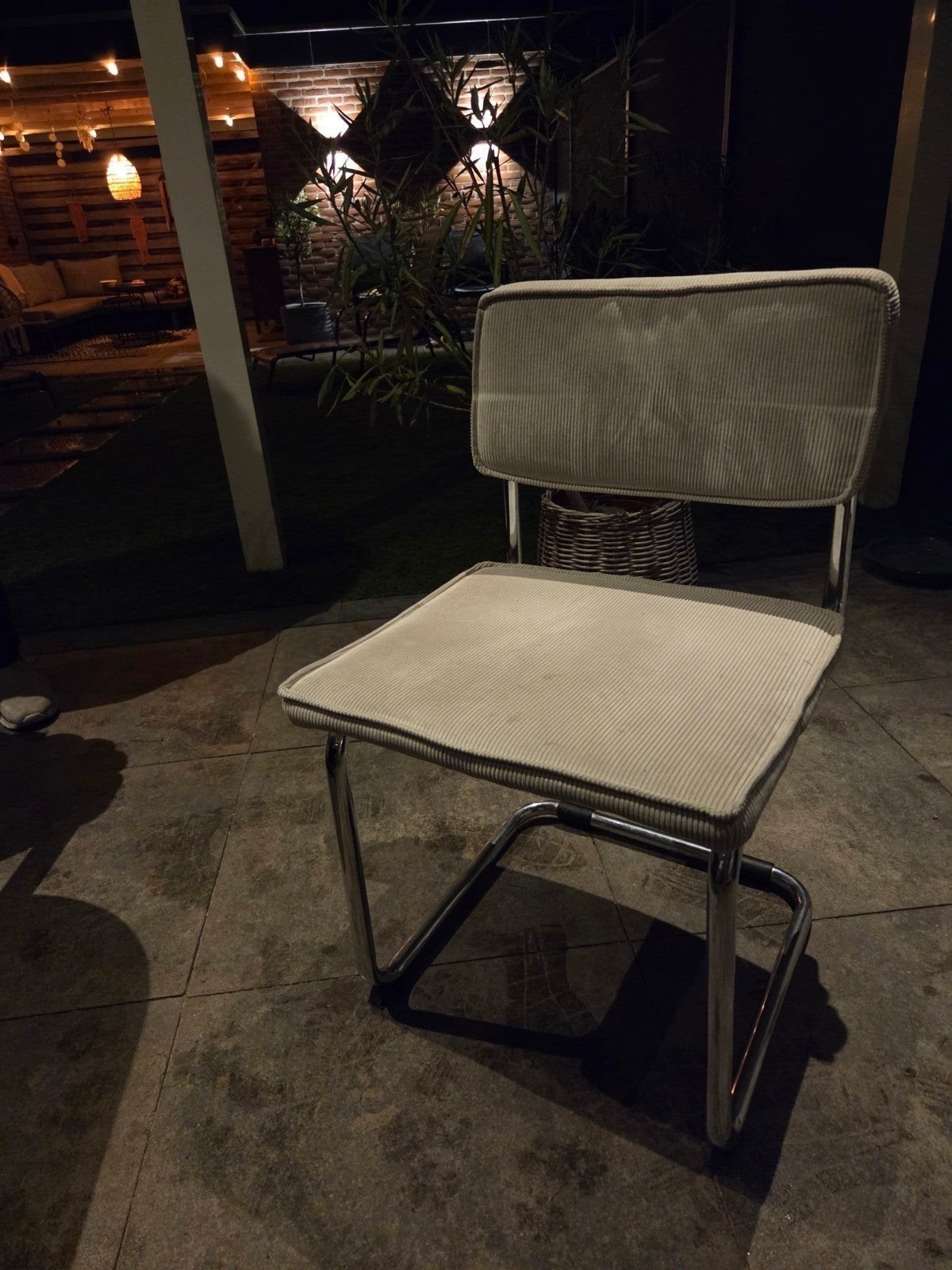6 gebruikte stoelen - gratis af te halen, Huis en Inrichting, Ophalen, Gebruikt, Metaal, Grijs
