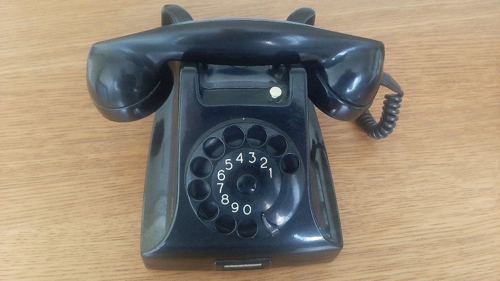oude telefoon, Ophalen, Gebruikt, Bakeliet