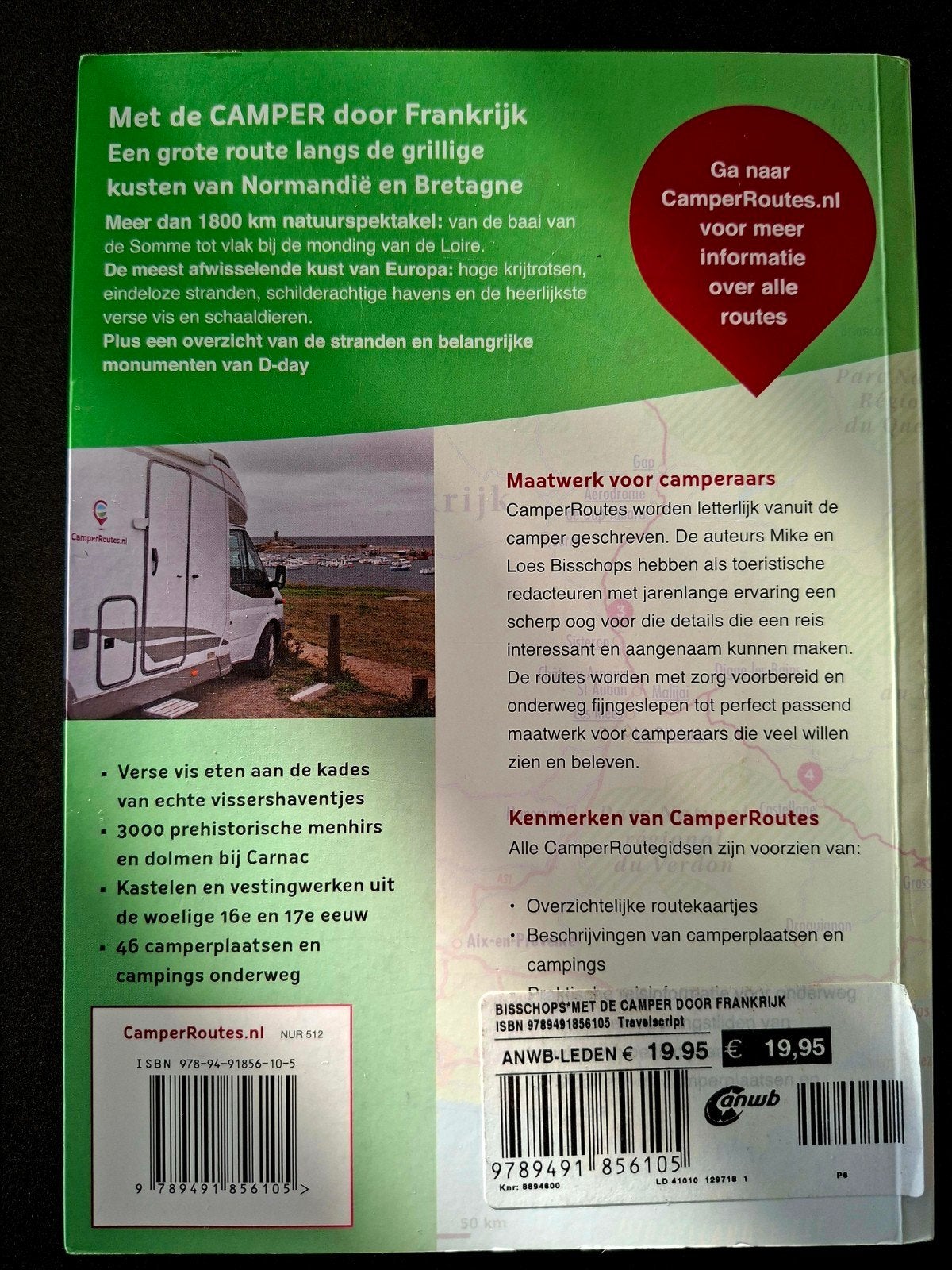 Met de Camper door Frankrijk: Normandië & Bretagne, Gelezen, Europa, Ophalen of Verzenden, Reisgids of -boek