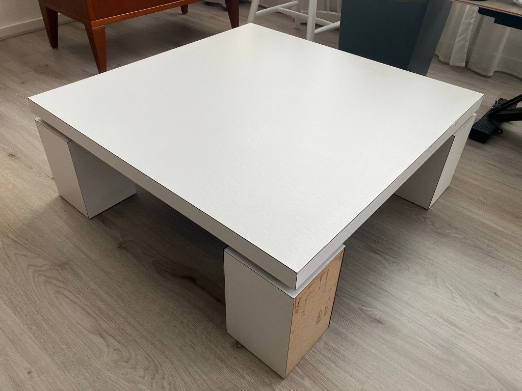 Salontafel - wit, massief, Ophalen, Gebruikt, 50 tot 100 cm, 50 tot 100 cm