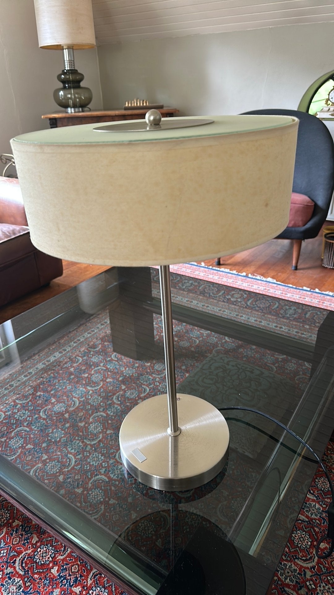 Vintage Jan des Bouvrie tafel bureau lamp creme, Huis en Inrichting, Met schakelaar, Gebruikt, Overige merken, Vintage